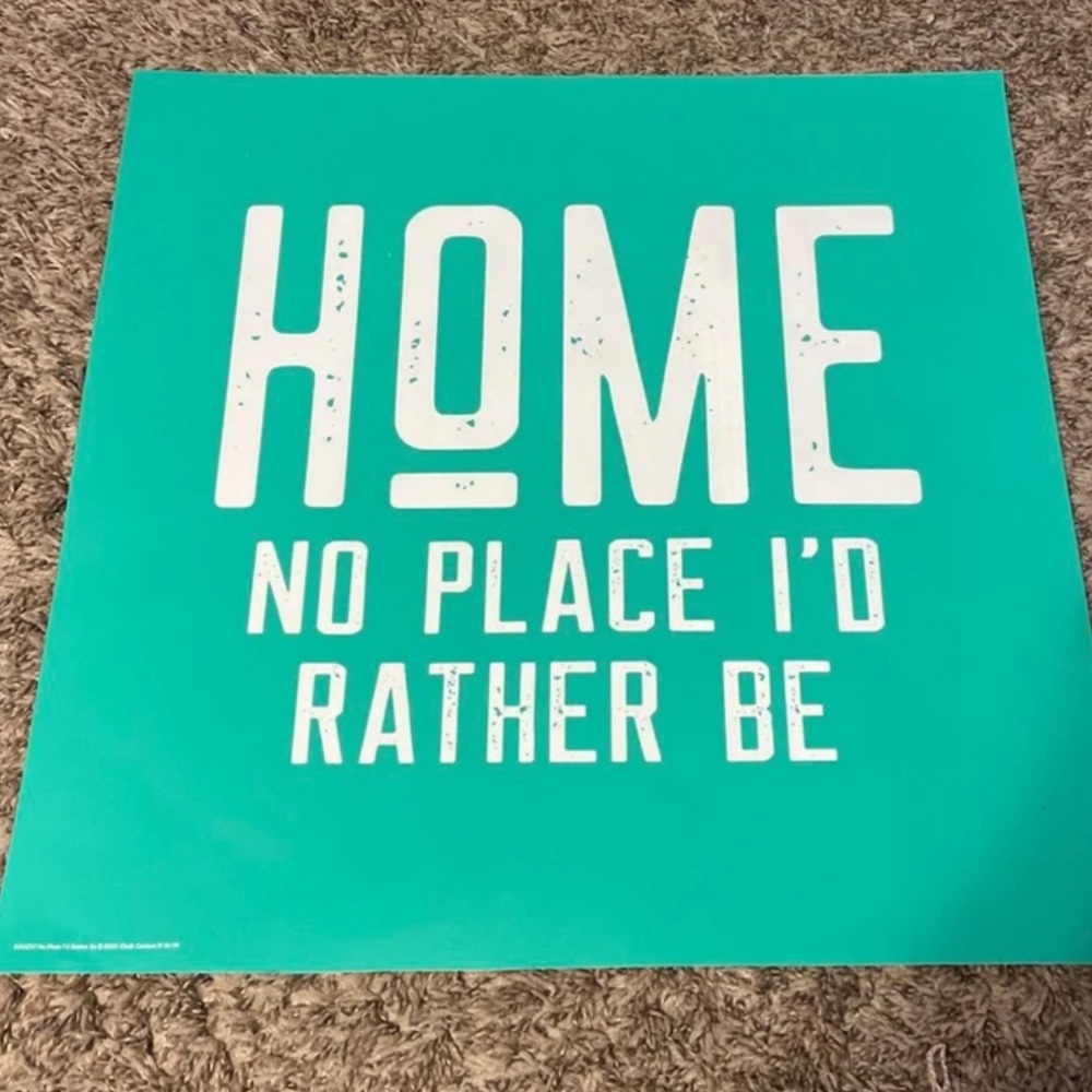New. Chalk Couture Transfer NO PLACE I’D RATHER BE 18” x 18”